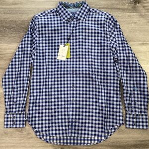 NWT Robert Graham Blue Plaid Button Up Shirt